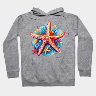 Orange Starfish Hoodie